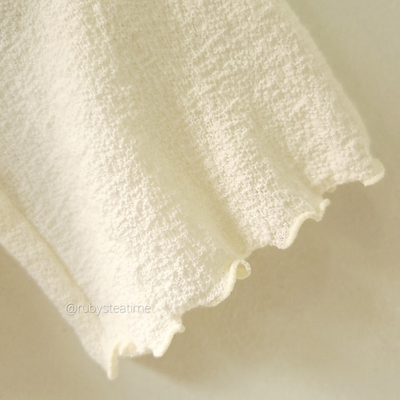 MADEWELL Texture & Thread -Mini Ruffle Mock Neck Top, Bell Sleeve, Cottagecore - Picture 6 of 11